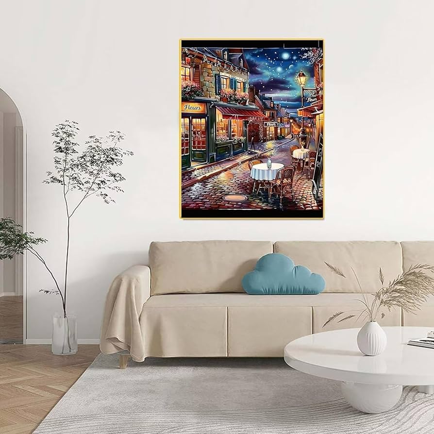 油絵(アクリル) Amazon | paint by numbers 鹿 数字油絵 塗り絵 手塗り DIY絵